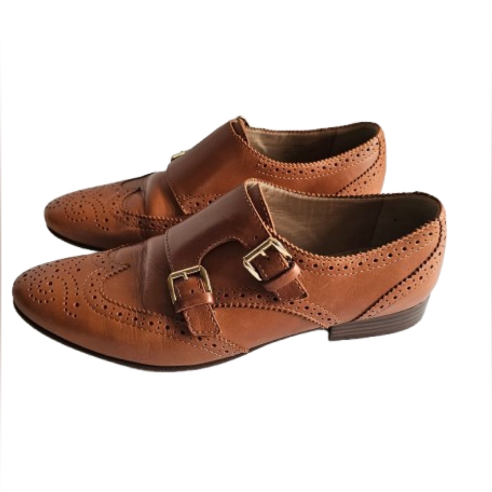 J. Crew Brown Leather Flats Academia